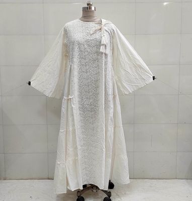 L/XL Cindrella embroidery Cotton Dress 57&quot; Long Jalabiya