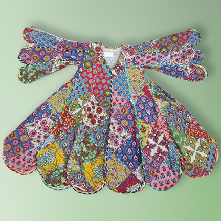 4-5 Year Meher Multi Printed Cotton Dress 34&quot; Long Jalabiya