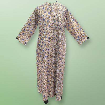 L/XL Shyla Printed Cotton Dress 57&quot; Long Jalabiya