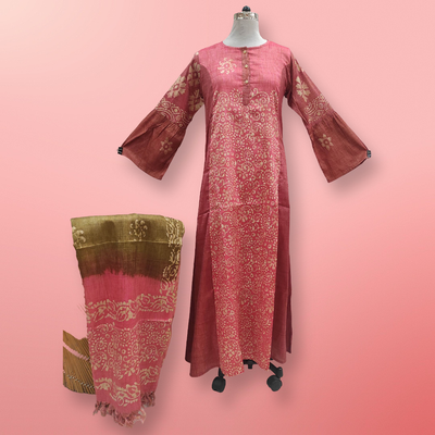 S/M Cotton Printed Marry Dress 56&quot; Long Jalabiya With Sheila