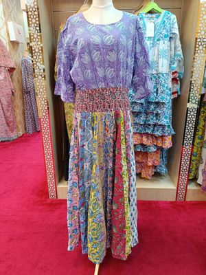 2XL/3XL Special Printed Cotton Dress 56&quot; Long Jalabiya