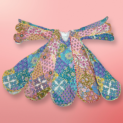 2-3 Year Meher Multi Cotton Dress 32&quot; Long Jalabiya