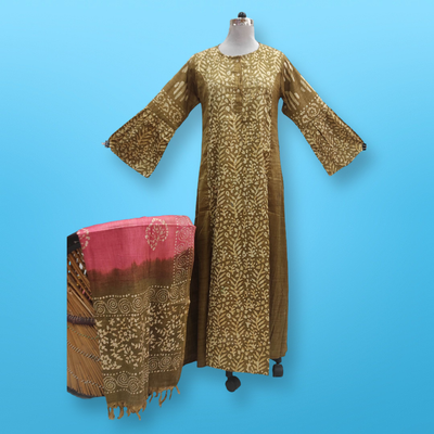S/M Cotton Printed Marry Dress 56&quot; Long Jalabiya With Sheila