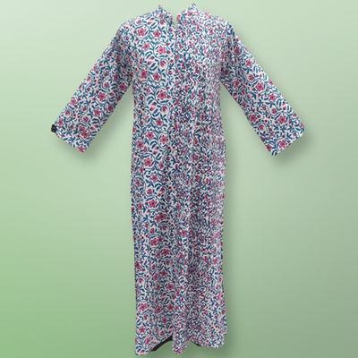 L/XL Shyla Printed Cotton Dress 57&quot; Long Jalabiya