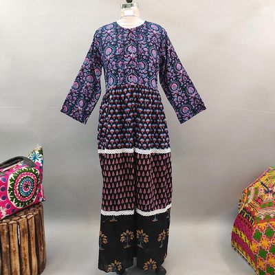 S/M Special Printed Cotton Dress 58&quot; Long Jalabiya