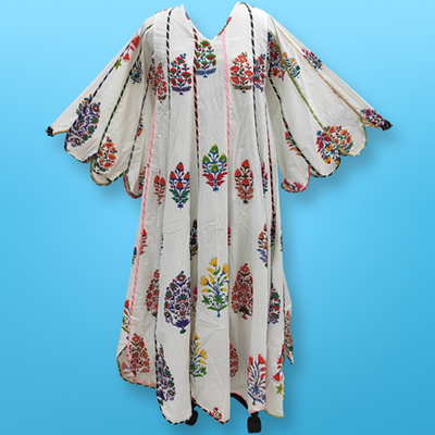 S/M Meher Printed Cotton Dress 57&quot; Long Jalabiya