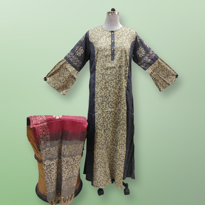 L/XL Cotton Printed Marry Dress 56&quot; Long Jalabiya With Sheila