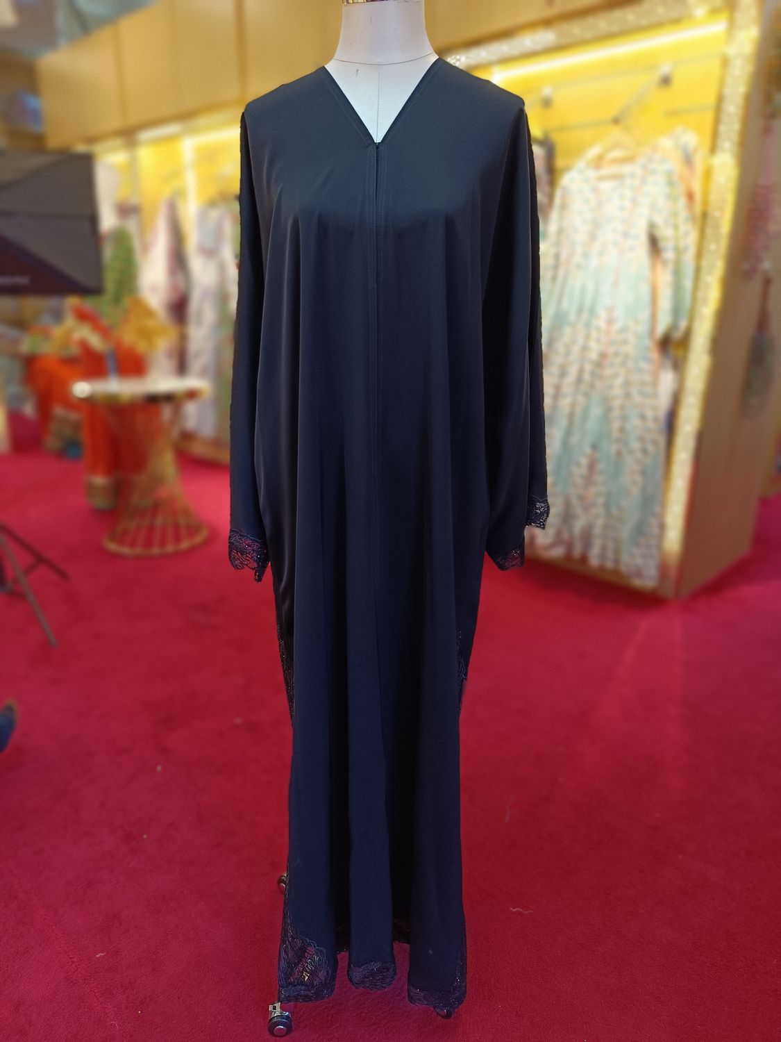 Black Abaya Crystal length 58&quot;inch