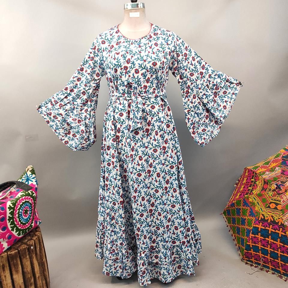L/XL  Urbi Cotton Dress 57&quot; Long Jalabiya