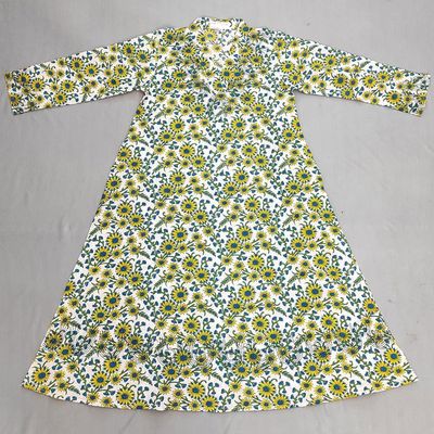6-7 Year Teena Printed Cotton Girls Dress 38&#39;&#39; Long Jalabiya