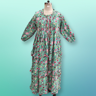 2XL/3XL Amira Cotton Dress 55&quot; Long Jalabiya