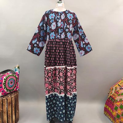 S/M Special Printed Cotton Dress 58&quot; Long Jalabiya