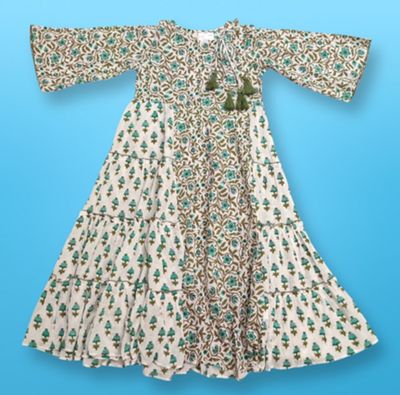 6-7 Cindrella Cotton Dress 37&#39;&#39; Long Jalabiya