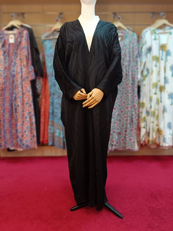 Black Abaya Crystal length 60&quot;inch
