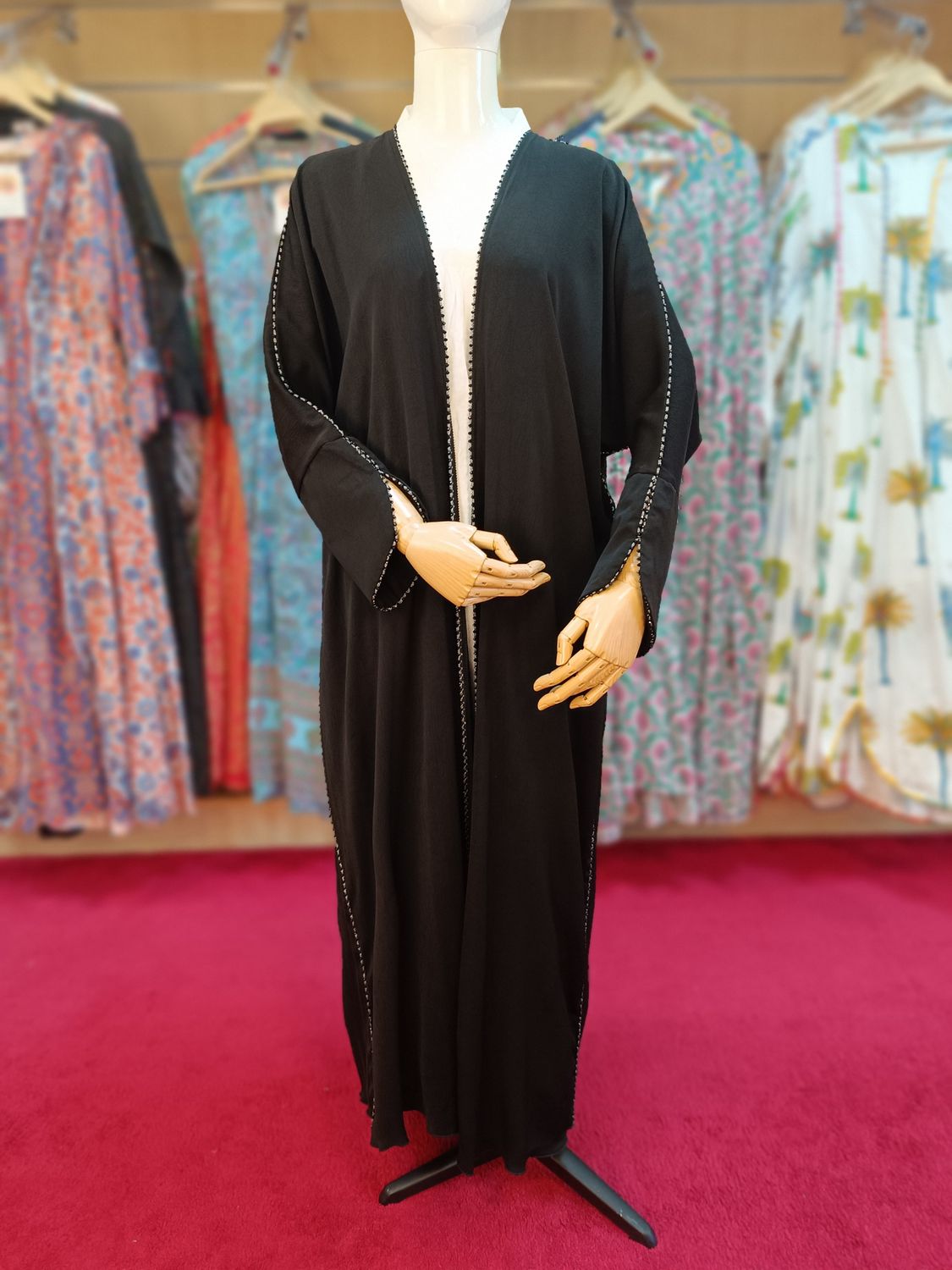 Black Abaya Crystal length 52&quot;inch