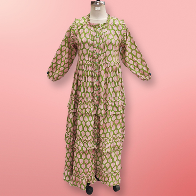 L/XL Amira Cotton Dress 55&quot; Long Jalabiya