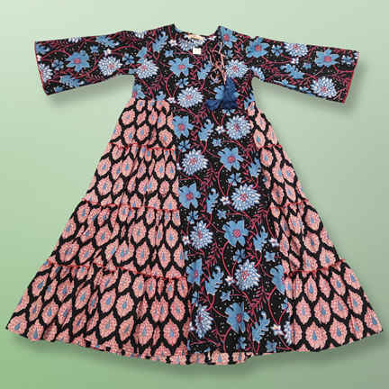 2-3 Year Cindrella Printed Cotton Girls Dress 30&quot; Long Jalabiya