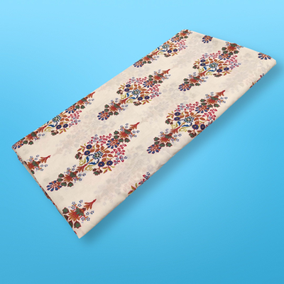 4 Meter Cotton Hand Printed Fabric