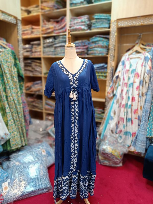 L/XL Quail Long Jalabiya Arabic Dress 57&quot;