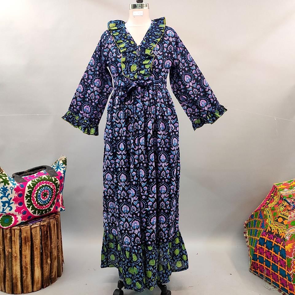 S/M Mahum Cotton Dress 57&quot; Long Jalabiya