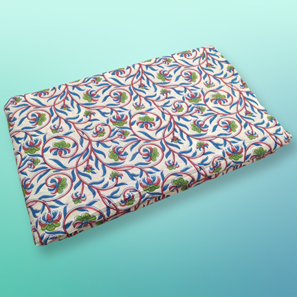 4 Meter Cotton Hand Printed Fabric