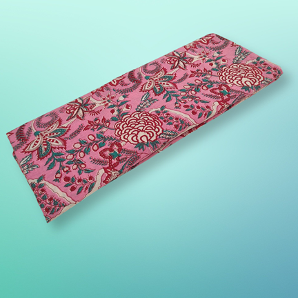 4 Meter Cotton Hand Printed Fabric