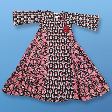 2-3 Year Cindrella Printed Cotton Girls Dress 30&quot; Long Jalabiya