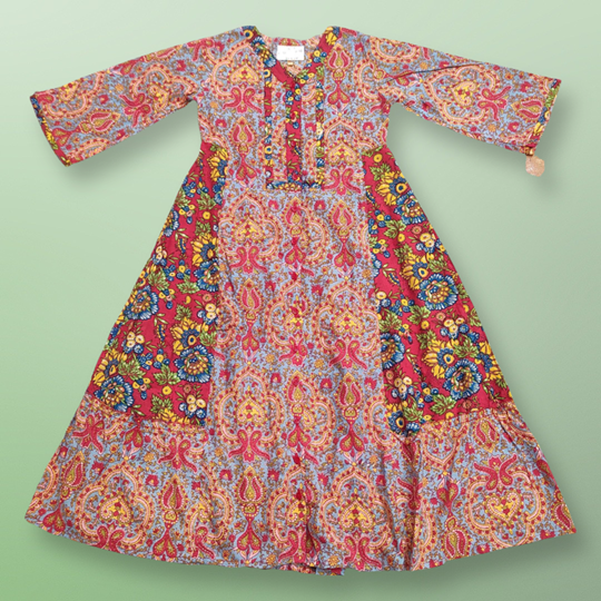 6-7 Tulip Cotton Dress 38&quot; Long Jalabiya