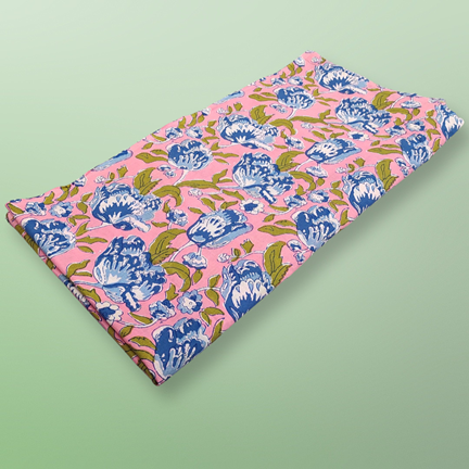 4 Meter Cotton Hand Printed Fabric