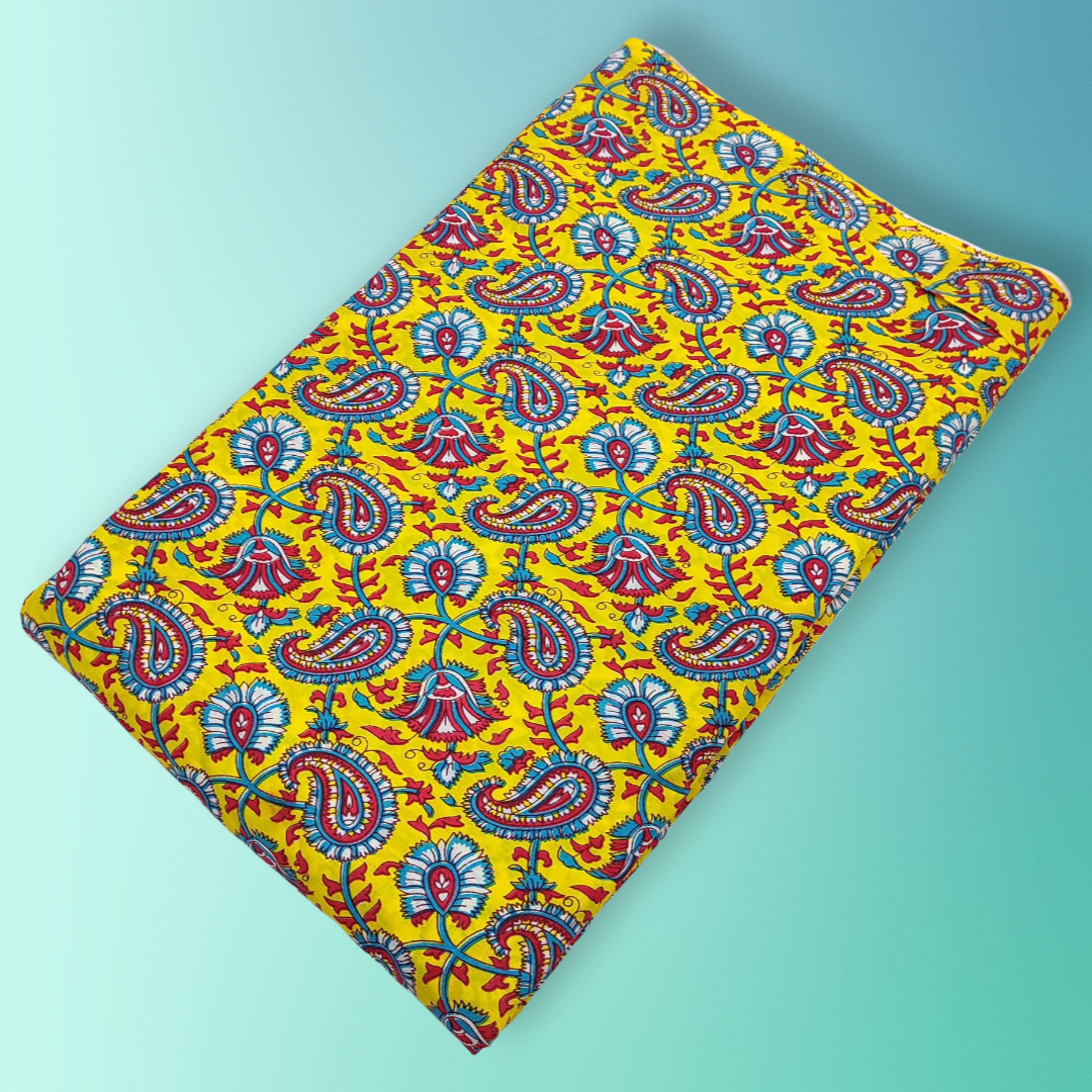 4 Meter Cotton Hand Printed Fabric