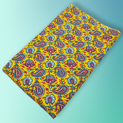 4 Meter Cotton Hand Printed Fabric