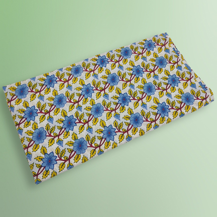 4 Meter Cotton Hand Printed Fabric