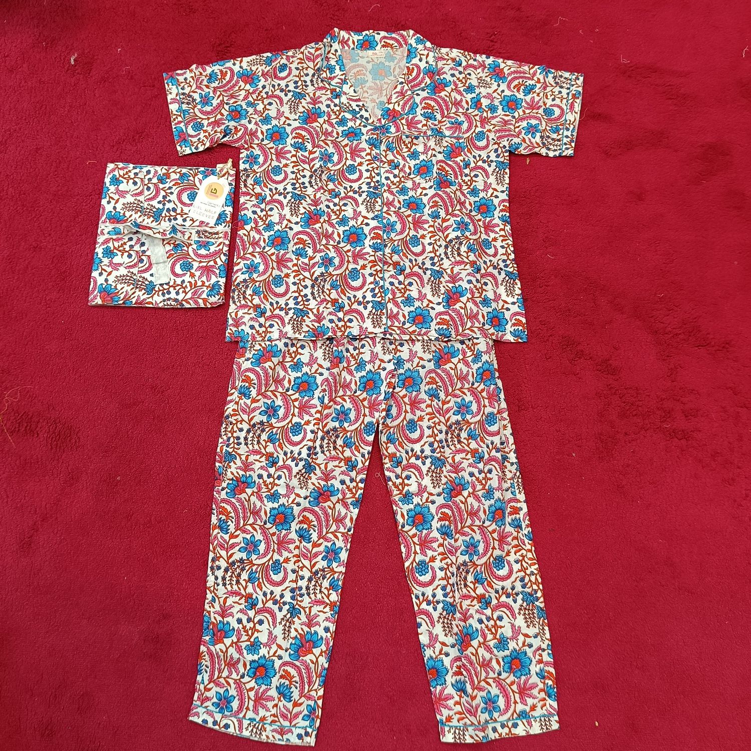 L/XL cotton pajama short sleeves