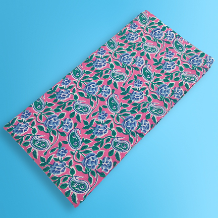 4 Meter Cotton Hand Printed Fabric