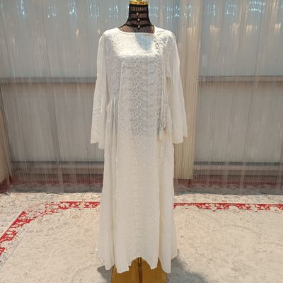 L/XL Cindrella embroidery Cotton Dress 57&quot; Long Jalabiya