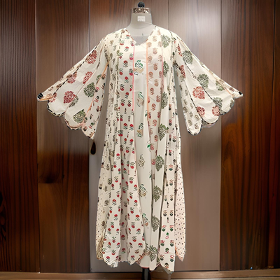 White Printed Crystal Meher