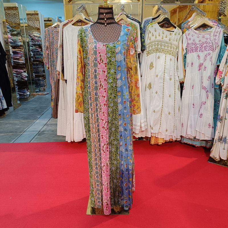 2XL/3XL Malaysia Multi Colour Dress 57&quot; Long Jalabiya