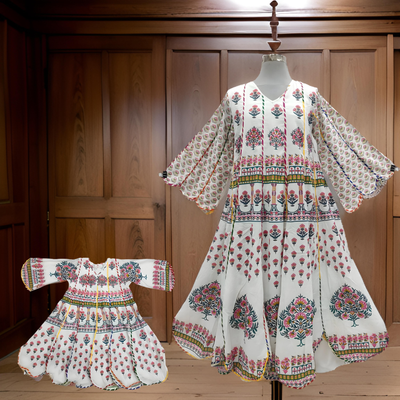 White Printed Meher