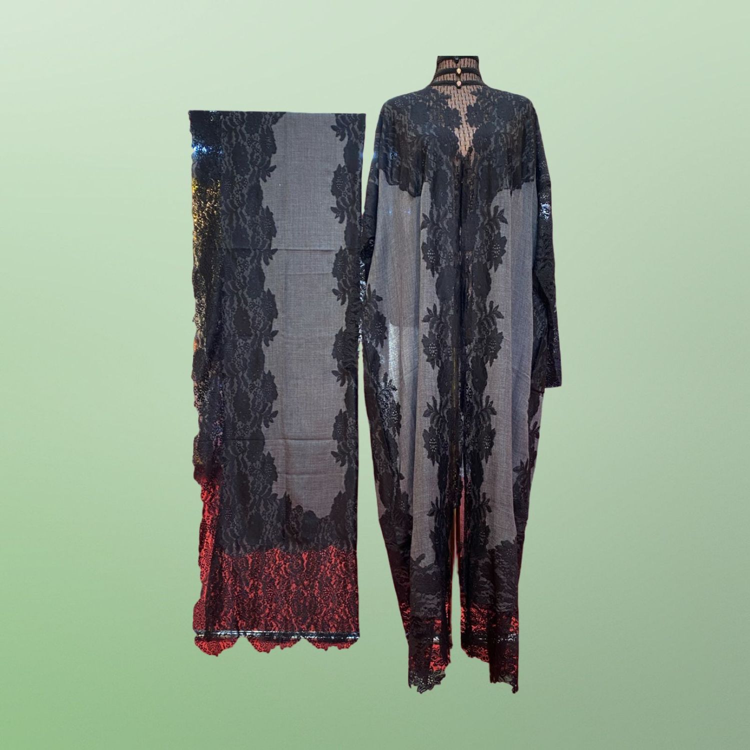 Free Size Kashmir Bisht  55&quot; Long With Sheila 