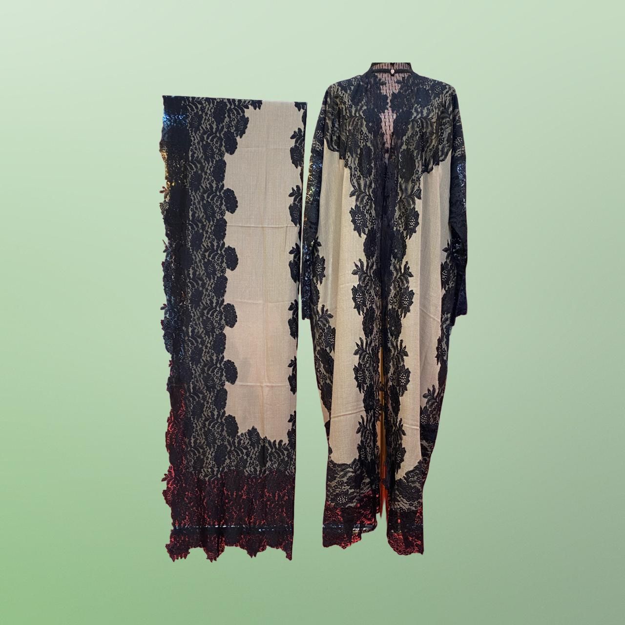 Free Size Kashmir Bisht  55&quot; Long With Sheila 