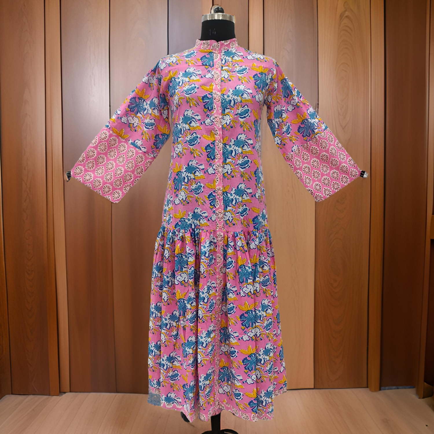S/M Special Printed Cotton Dress 57&quot; Long Jalabiya