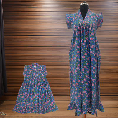 Blue And Pink Amani Dress