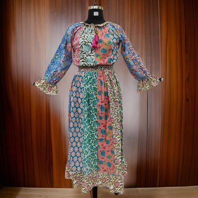 S/M Special Printed Cotton Dress 57&quot; Long Jalabiya
