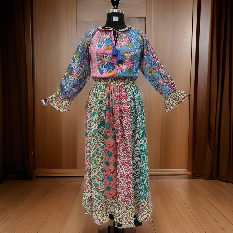 S/M Special Printed Cotton Dress 57&quot; Long Jalabiya