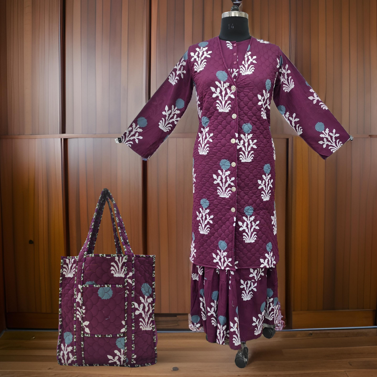 S/M Cotton Jacket And Inner And Bag