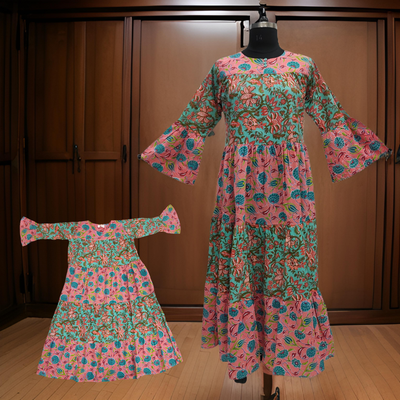 Pink And Green Moon Dress