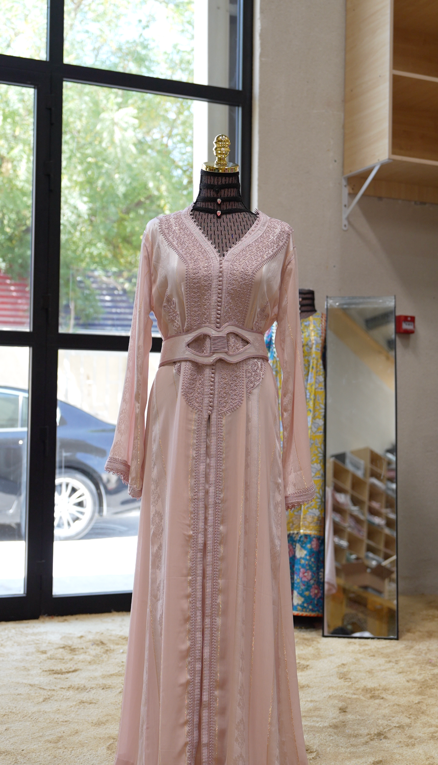 S/M Eid Special Embroidery Magrabi Dress Length 57&quot;