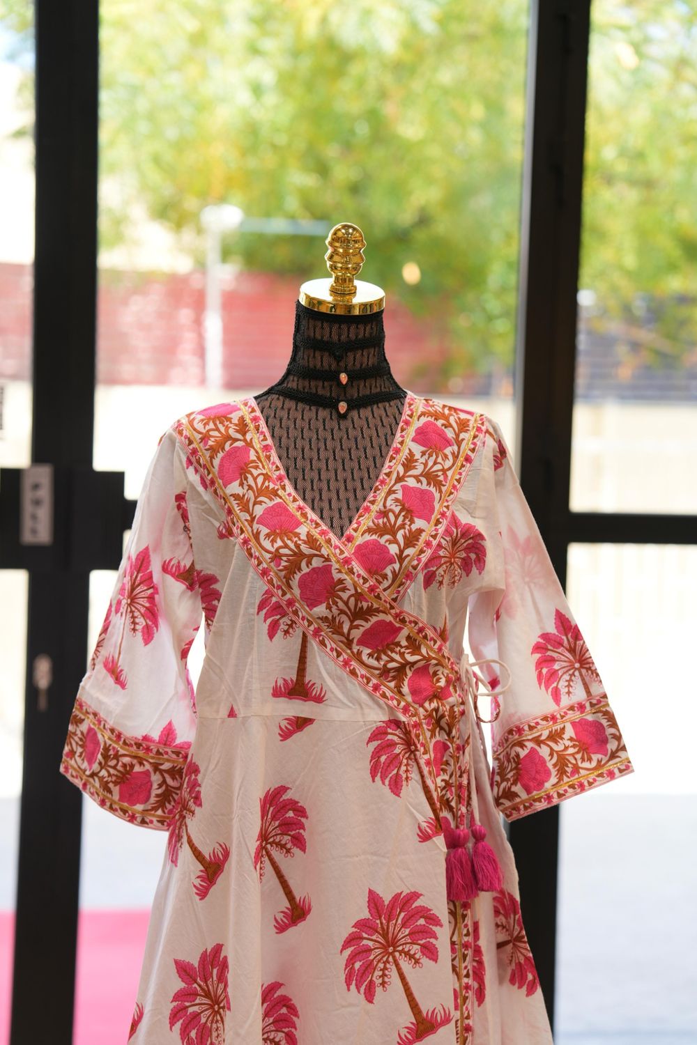 XS/S Priam Printed Cotton Dress 54&quot; Long Jalabiya