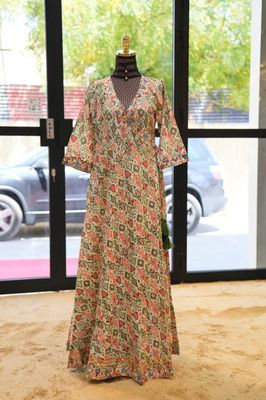 XS/S Priam Printed Cotton Dress 54&quot; Long Jalabiya