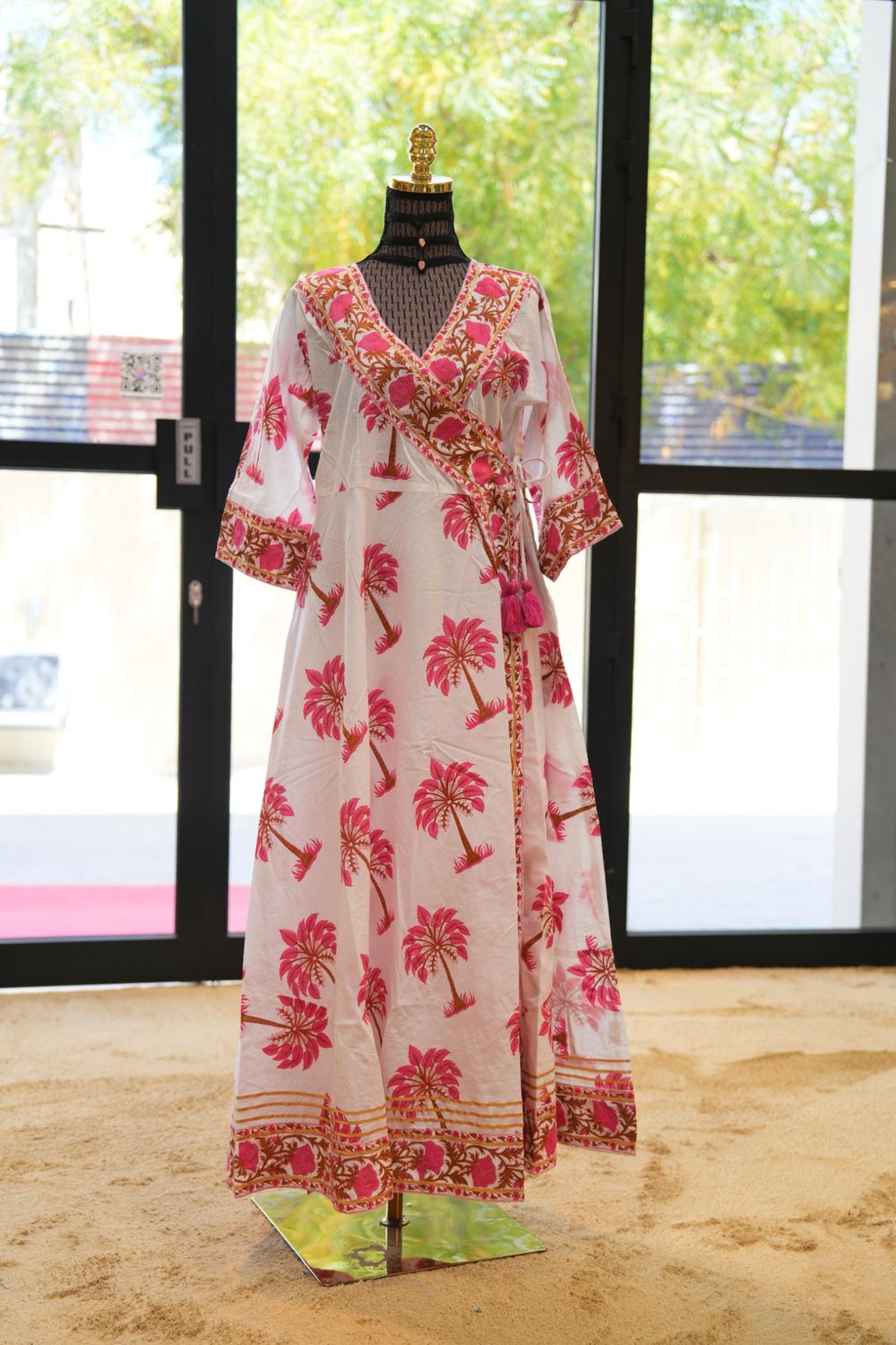 2XL/3XL Priam Printed Cotton Dress 57&quot; Long Jalabiya